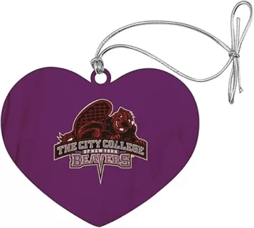 GRAPHICS & MORE City College of New York Primary Logo Heart Love Wood Christmas Tree Holiday Ornament