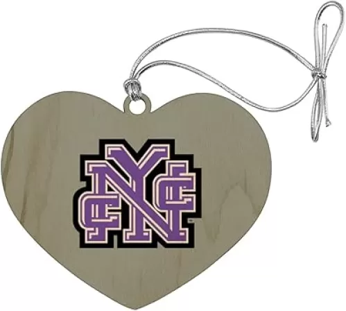 GRAPHICS & MORE City College of New York Secondary Logo Heart Love Wood Christmas Tree Holiday Ornament