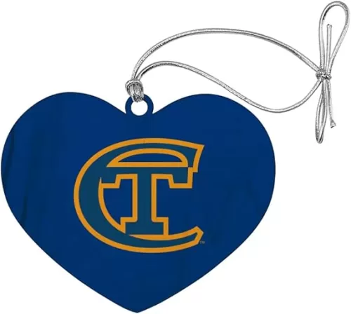 GRAPHICS & MORE New York City College of Technology Primary Logo Heart Love Wood Christmas Tree Holiday Ornament