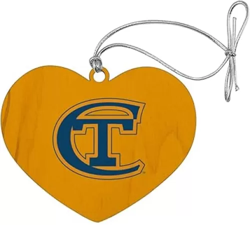 GRAPHICS & MORE New York City College of Technology Secondary Logo Heart Love Wood Christmas Tree Holiday Ornament