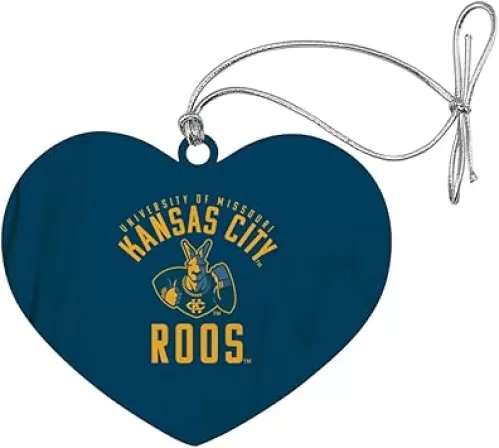 GRAPHICS & MORE University of Missouri - Kansas City Kangaroos Logo Heart Love Wood Christmas Tree Holiday Ornament