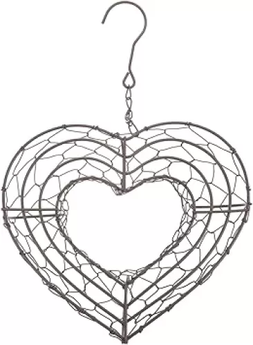 HANABASS Hanging Plant Pot Heart Wire Wreath Frame Heart Shape Wreath Form Heart Shaped Succulent Wall Hanging Planter Flower Pot for Wedding Valentines Day Party Decor Supplies Wall Plant Holder