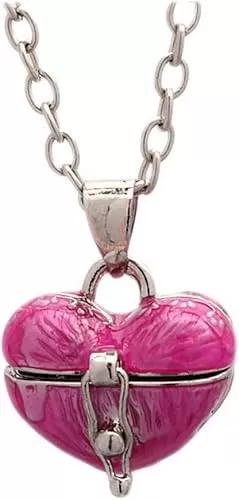 Heart Locket Necklace Y2k Love Heart Necklace Tiny Small Cute Necklace for Women Valentine