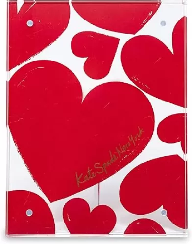 kate spade new york Heart Picture Frame, Decorative Photo Frame for Tabletop, Magnetic Acrylic Frame, Sweet Hearts