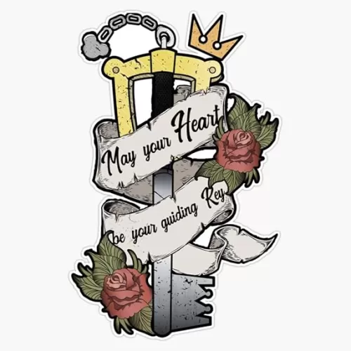 Kingdom Hearts May your heart be your guiding key Bumper Sticker Vinyl Decal 5 inches