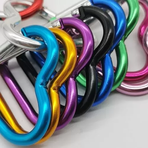 Lucas Shops 10 Pcs Aluminum Heart Carabiner Hook Clip Key Holder Heart Shaped Aluminum Alloy Keychain Clip Carabiner ，Keychain Tool Party Favors Camping Hiking Backpack Accessory