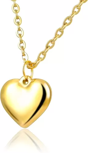 MILAKOO Stainless Steel Pendant Necklace for Women Heart Charms Link Chains 23" Length Lobster Clasp