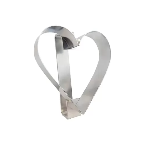 OCS Parts 5-Inch Heart Donut Cutter | Commercial Grade Stainless Steel | Candy Cane Shape Donut Cutter for Donut Shops, Bakeries and Home Baking