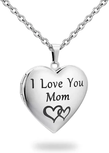PHOCKSIN Locket Necklace for Women Black/Gold/Silver Locket Necklace for Girls Oval/Round/Heart Photo Necklace With Picture Inside Mothers Day Gifts for Women