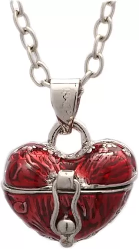 POYAMUSE Heart Locket Pendant Necklace, Trendy Heart Shaped Box Pendant Necklace for Women Men Valentines Day Gift Jewelry Gift