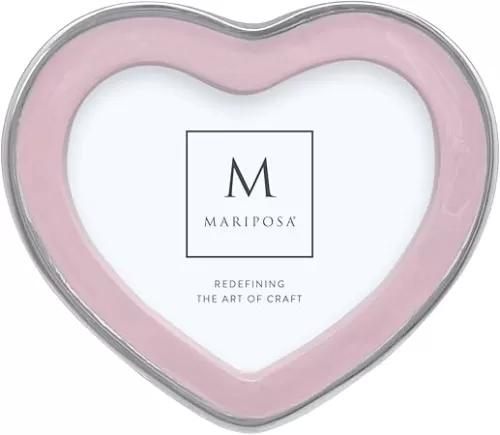 SIGNATURE PINK HEART FRAME | PINK | BRILLANTE | FRAMES | DECORATIVE FRAMES | RECYCLED SANDCAST ALUMINUM | HANDMADE IN MEXICO