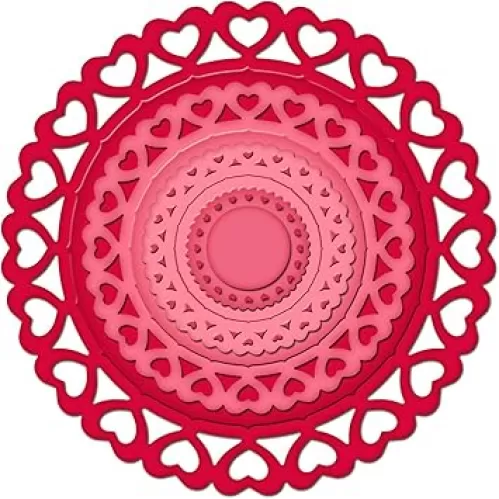 Spellbinders Nestabilities Heart Circles Etched Dies S4-316 Heart Shaped Frames
