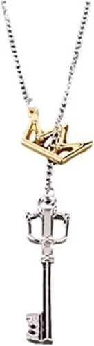 TCB Creations Kingdom Game Hearts Key Necklace And Crown Charm Pendant