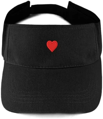 Trendy Apparel Shop Emoticon Heart Embroidered Summer Adjustable Visor