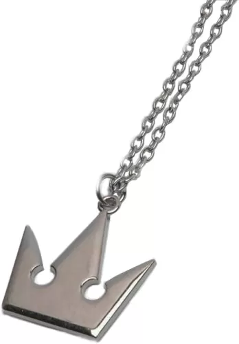 yakangda Kingdom Hearts Sora Necklace Plated Halloween Cosplay Costume Sora Necklace Silver Crown Pendant Necklace Accessory