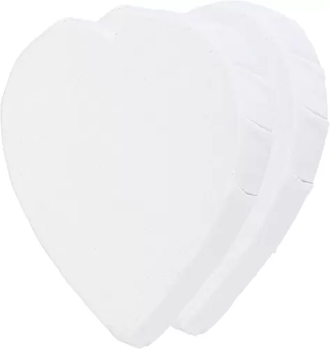 YOKIVE 2 Pcs Paint Canvases, Heart Shape Wood Frame Stretched Blank Art Board Panels | Great for Painting Projects, Watercolor(White, 4x4 Inch)