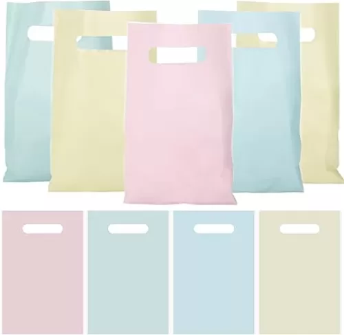 160 Pieces Pastel Party Gift Bags Spring Pastel Treat Bags with Handles Pastel Party Decorations Rainbow Goodie Bags Multicolor Candy Gift Bags for Birthday Baby Shower Wedding Easter Mothers Day