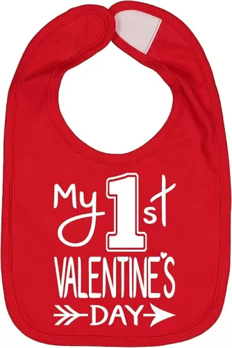 Aiden's Corner Handmade Cute Baby Holiday Valentine Bibs - Boy Girl Love Mommy First Valentine's Day Bib
