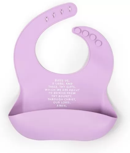 Be A Heart Silicone Baby Bibs, Adjustable Waterproof Bibs, Meal Blessing Bibs