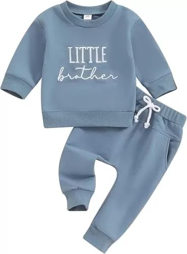 Big Brother Little Sister Outfits Crewneck Sweatshirt Pants Set Sibling Matching Outfits Fall Winter Clothes