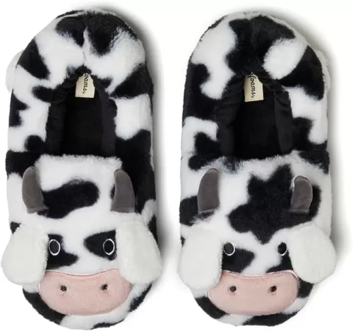 Dearfoams Unisex-Adult Matching Family Holiday Christmas Reindeer & Turkey Scuff Slipper