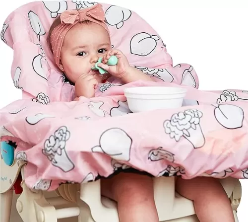 grabease Allover Waterproof Bib for Self-Feeding Infants and Toddlers, Machine Washable, Ages 6-24 Months