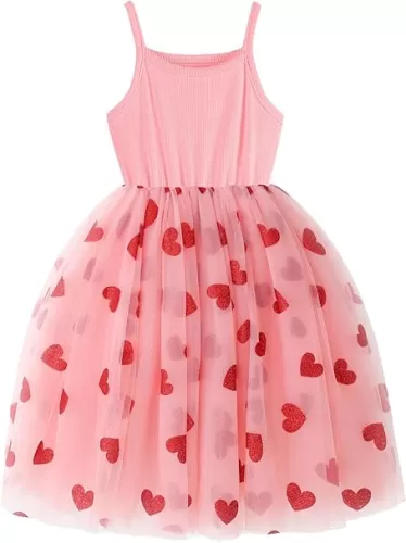 GSVIBK Baby Girls Tutu Dress Sleeveless Toddler Cotton Layered Tutu Dress Infant Tulle Dresses Princess Party Prom Dress
