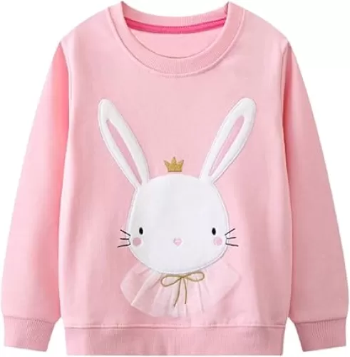 HILEELANG Girl Sweatshirts Halloween Christmas Crewneck Long Sleeve Pullover Cotton Graphic Top Sweater Shirts
