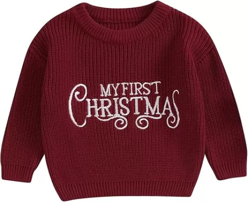 Infant Baby Boy Girl Oversized Knit Sweater Chunky Long Sleeve Pullover Sweater Shirts Warm Fall Winter Tops Clothes
