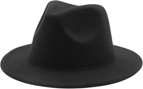 Kid Fedora Hat Solid Color Toddler Jazz Hats Classic Wide Brim Cowboy Hats Panama Dress Hat for Boys Girls