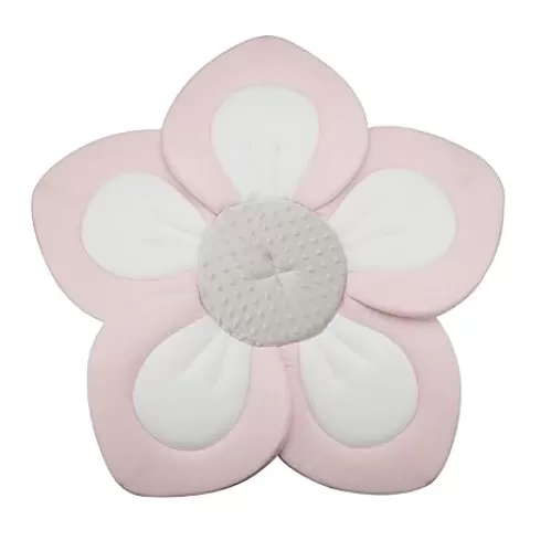 PandaEar Baby Bath Pad for Infant Newborn | Soft Flower Petals for Sink Bathtub Essentials Shower Gift (Pink)
