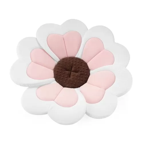 PandaEar Baby Bath Pad for Infant Newborn, Bath Baby Bath Seat to Toddler 0 to 6 Months and Up Soft Flower Petals for Sink Bathtub Essentials Shower Gift (Pink Heart)