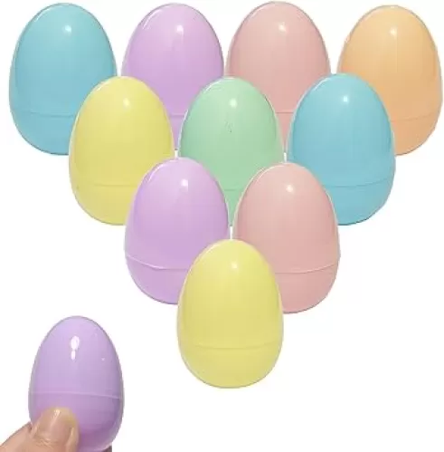 Pastel Color Easter Eggs， 24 Piece Colorful Plastic Easter Eggs，Plastic Eggs Fillable Empty for Gift Baskets or Egg Hunt