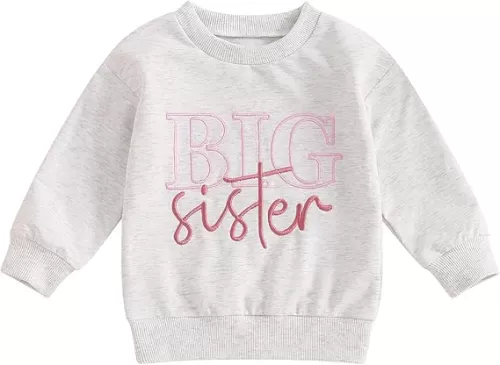 Sibling Matching Outfit Big Brother/Sister Little Brother/Sister Clothes Long Sleeve Letter Sweatshirt Top