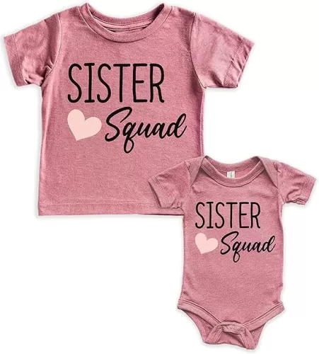 Teeny Fox Sister Squad T-Shirt Set Gift For Sibling Matching Shirts Outfits