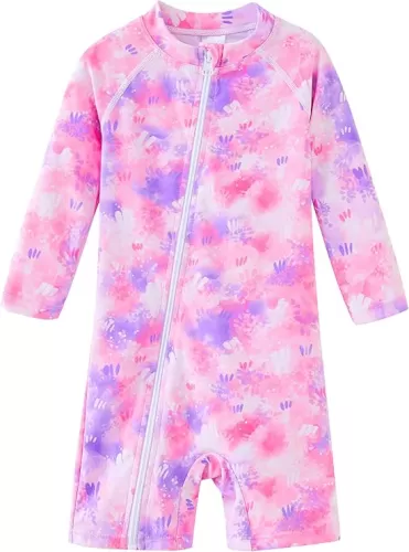 UMELOK Baby Girl Swimsuit Infant Rash Guard Swimwear UPF 50+ Sun Protection Bathing Suit