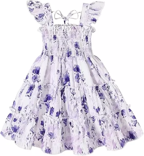 YOUNGER TREE Toddler Girl Dress Kids Sleeveless Ruffle Dresses for Girls Summer Outfits Beach Sundress