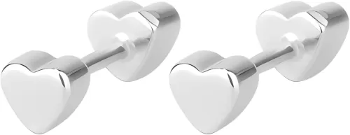 925 Sterling Silver Heart Stud Earrings | Screw Back Closure | Dainty Sweetheart Jewelry Gift for Women