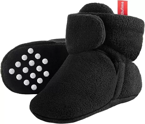 Baby Fleece Booties Newborn Unisex Booties Non-Slip Newborn Infant First Walkers Warm Shoes House Slippers for Baby Boys & Baby Girls Toddlers