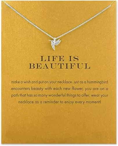 Baydurcan Friendship Anchor Compass Necklace Good Luck Elephant Pendant Chain Necklace with Message Card Gift Card