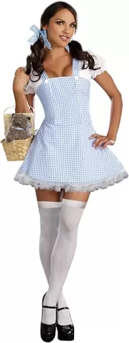 Dreamgirl Adult Dorothy, Womens Blue Gingham Dress Costume, Sexy Halloween Costume