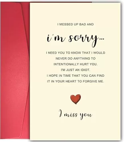Funny Apology Card, Let