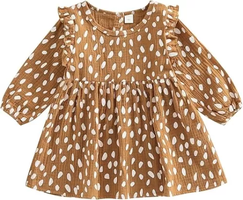 Infant Toddler Baby Girl Long Sleeve Dress Romper Fall Winter Clothes Sister Matching Outfits