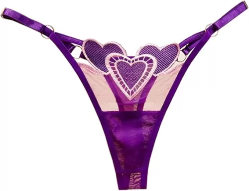 Lace G-String Thongs for Women Adjustable Sexy Low Rise Underwear No Show T-back Thong Panties One Size Fits All