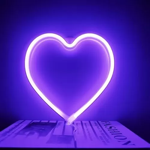 LED Neon Heart Sign, Love Hearts Neon Light for Girls Pink Room Bedroom Dorm Decor, USB or Battery Powered Heart Lamp for Wedding Valentine's Day Mother's Day Window Wall Decorations