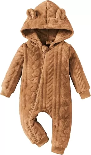 Newborn Baby Girl Clothes Fall Winter Outfit Infant Girl Romper Ruffle Long Sleeve Jumpsuit Baby Snowsuit