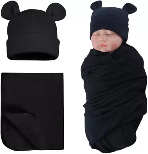 PESAAT Newborn Hospital Hat 0-12Months Preemie Boys Girls Beanie Solid Infant Baby Hats Autumn Winter