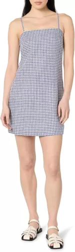 The Drop Women's Standard Seville Linen Mini Shift Dress