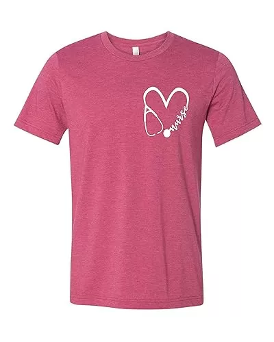 The Nurse Heart Stethoscope Design Short Sleeve Unisex T-shirt