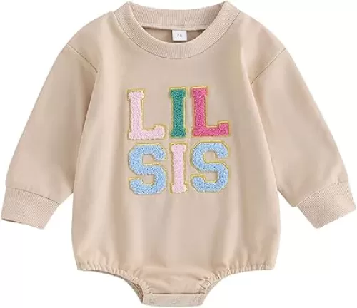 Toddler Baby Romper Big Sister Little Sister Matching Clothes Fall Outfit Infant Newborn Sweatshirt